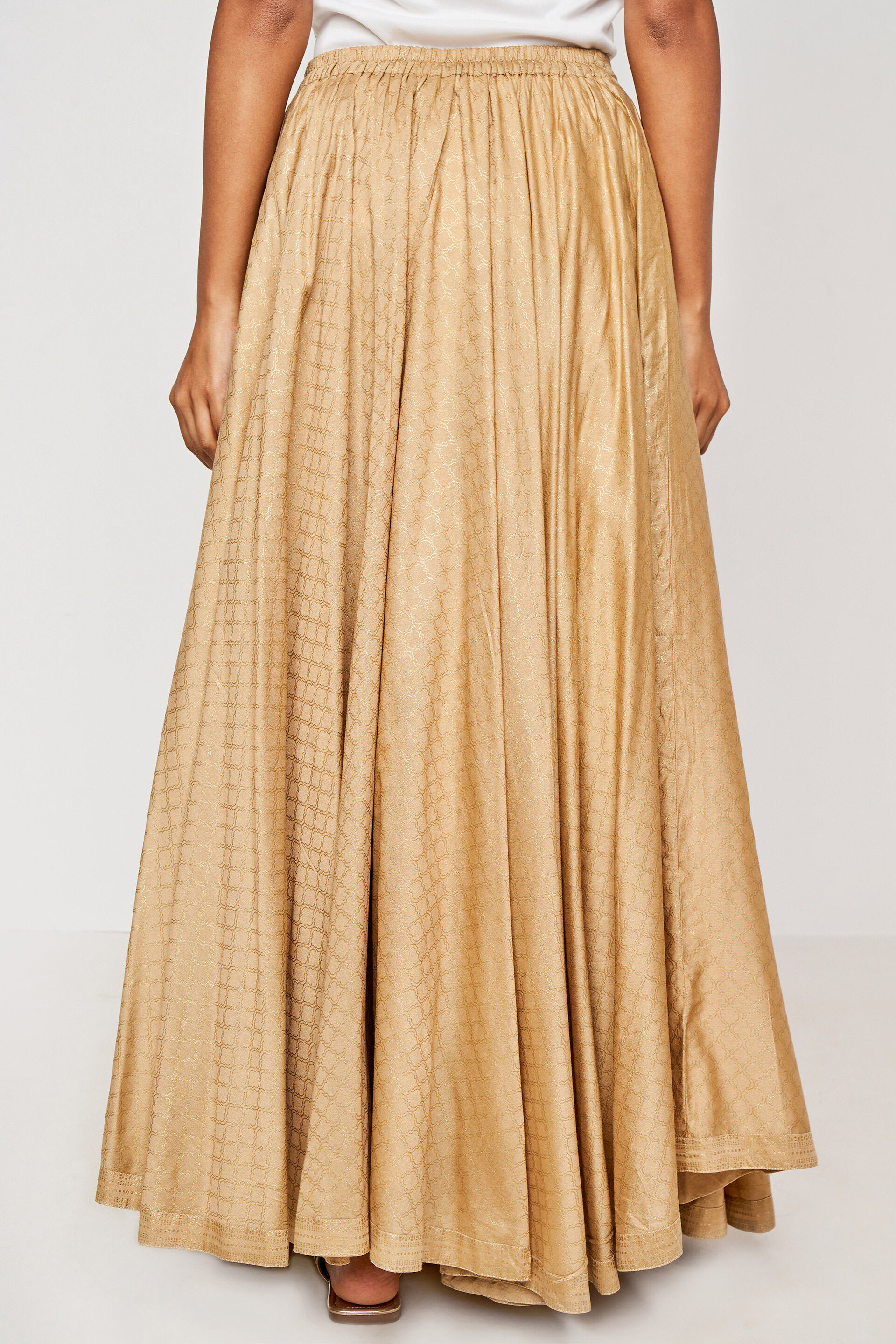 Gold pleated hotsell skirt online